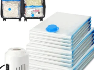Vacuum Storage Bags with Electric Pumps That Save Space, Available in Multiple Sizes (S/M/L), Made of PA+PE Material, Featuring
