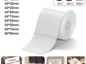Niimbot 1Roll B1 White Sticker Waterproof Paper Adhesive Label White Anti-Oil For B1 B21 Mini Portable Thermal Printer Tape