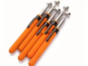 1/2 Piece Magnet Picking Tool Orange, No Power Required, Portable Manual Tool, Suitable for Electronic Components, Screws