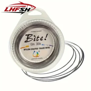 LHFSH 2Pcs 10m Fishing Line Steel Wire Leader X7 Nylon Coated 0.2-1mm 5-150LB Fishing Accessories For Sea Bass Fishing