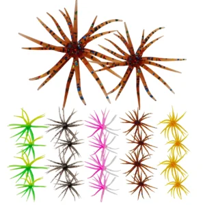 Aventik Sea Urchin Worm Soft Fishing Lures 0.6g 2.3g Floating Dice Roe Baits Finesse Soft Plastics for Trout Bass Crappie