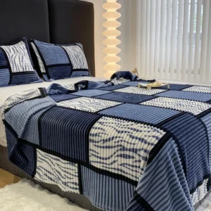 Soft Plush Plaid Throw Blanket All Season Multifunctional for Sofa Bed Office Travel Camping Napping, Ideal Christmas Gift