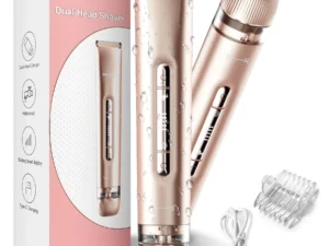 Bikini Trimmer for Women - 2 in 1 Electric Razors for Women - Dual Head Electric Shaver - IPX7 Waterproof Wet & Dry Use Body Hai