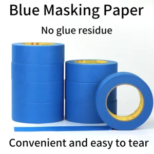 Blue Painter Masking Tape For Painting Edges Trim Wall Ceiling Finishing Clean Release Trim Edge Painter's Tape Residue Free 20M