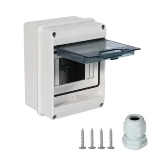 Distribution Box HT Series Junction Box PC Plastic IP65 Waterproof Fuse Boxes with Terminal DIN Rail for Outdoor Garden