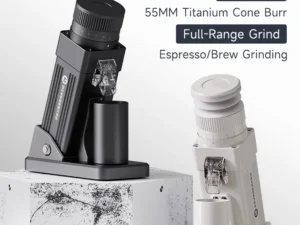STARSEEKER E55Pro Electric Coffee Grinder 55MM Titanium Cone Burr Stepless Adjustment Espresso Brew Coffee Bean Grinder Black
