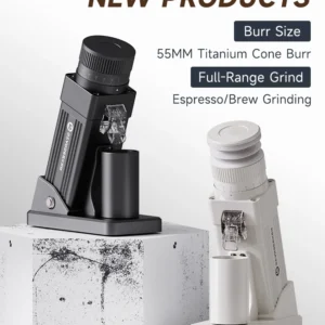 STARSEEKER E55Pro Electric Coffee Grinder 55MM Titanium Cone Burr Stepless Adjustment Espresso Brew Coffee Bean Grinder Black