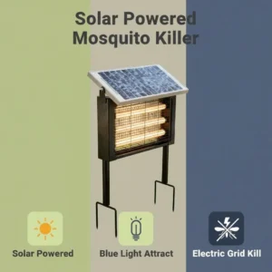 Sturdy Solar Insect Exterminator, Anti-Corrosion Shell, Wide Coverage for Backyard, Lawn and Agricultural Areas