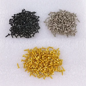 50pcs/set Gold Black Silver Electric Guitar Bass Pickguard Cover Plate Screws For Guitar Bass Metal Fixed Screw Wholesale