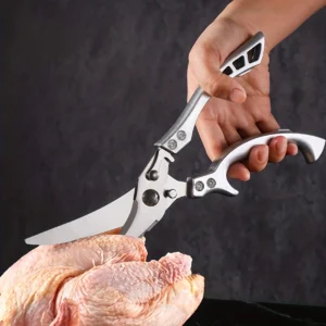 1pc Stainless Steel Kitchen Scissors Multifunctional Chicken Bone Scissors Shear Fish Duck Cut Chef Professional Scissors Knife