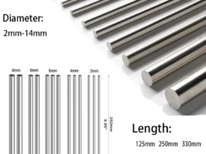 1/5Pc Stainles Steel Solid Round Rod Lathe Bar Stock Assorted for DIY Craft Tool Diameter 2mm 2.5mm 3mm 4mm 5mm 6mm 8mm 10mm14mm