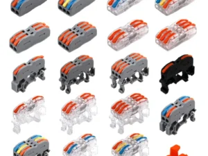 Wire Electrical Connectors Din Rail Type Fast Universal Compact Conductor Wiring Cable Connector LED Push-in Butt Terminal Block