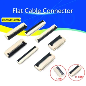 10pcs 0.5mm/1mm Pitch Under Clamshell Socket FPC FFC Flat Cable Connector 4P 5P 6P 8P 10P 12P 14P 16P 20P 22P 24P 30P 34P