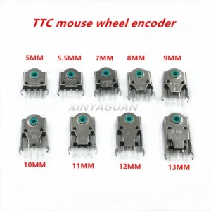 2Pcs Original Highly Accurate TTC Mouse roller wheel Encoder 5mm 5.5mm 7mm 8mm 9mm 10mm 11mm 12mm 13mm Green Core Mouse Decoder