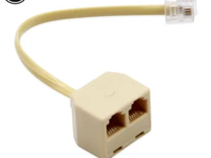 Telephone splitter one point two RJ11 telephone line extender three-way adapter speaker one point two splitter
