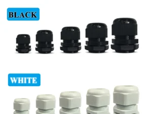 1/2/5/10pcs Waterproof Cable Gland Cable Entry IP68 PG7-PG36  White/Black Nylon Plastic Connector Joint
