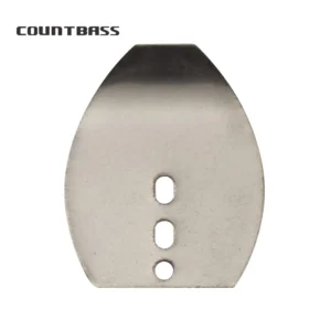 COUNTBASS 50pcs 4 Sizes Swim Jig Blade, Stainless Steel Blade, DIY Vibration Jigs, Casting Wobble fishing Jig Lure