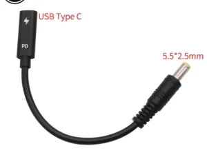 USB 3.1 Type C USB Female to DC 5.5*2.5 mm 5.5* 2.1 Male Power Charger Adapter Connector Adaptor for Lenovo Asus HP Dell PD