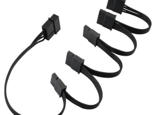 Molex 4pin IDE 1 to 5 SATA 15Pin Hard Drive Power Supply Splitter Cable Cord for DIY PC Sever 4-pin to 15-pin Power 60CM