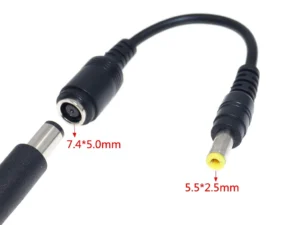 Laptop Charger Connect Cord for Asus Toshiba Notebook Adapter DC 7.4x5.0mm Female to 5.5x2.5mm Power Adapter Converter Cable