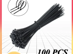 100 PCS Self-locking Plastic Nylon Tie  Black Fastening Strap Cable-Tie-Set Cable Zip Tie Fastening Ring Zip Wraps Strap Tie