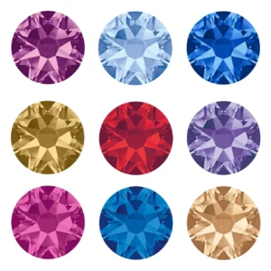 YANRUO 2088NoHF 8 Big 8 Small Non Hotfix DIY Strass Crystal Rhinestones Stick On Nail Art Decorations DIY Needlework Clothes