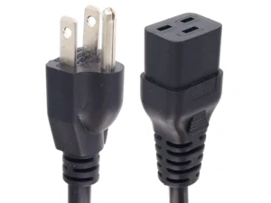 Heavy Duty 14AWG Computer Power Cord - NEMA 5-15P to C19 Female Power Cable - NEMA 5-15P to IEC 320 C19 Power Cord 1.8M/6ft