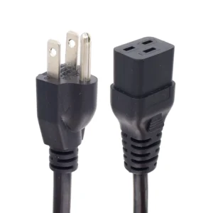 Heavy Duty 14AWG Computer Power Cord - NEMA 5-15P to C19 Female Power Cable - NEMA 5-15P to IEC 320 C19 Power Cord 1.8M/6ft