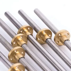 T8 Lead Screw THSL-300-8D Trapezoidal Rod T8 CNC 3D Printer Lead Screw Thread 8mm Lead1mm Length100-1000mm with Brass Nut