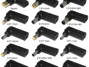 Laptop Power Adapter Connector Dc Plug USB Type C Female to Universal Male Jack Converter for Hp Dell Asus Acer Lenovo Notebook