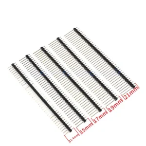 10Pcs 2.54mm Single Row Male 1x40P Breakaway PCB Board Pin Header Long 11/15/17/19/21/25mm Connector Strip Pinheader For Arduino