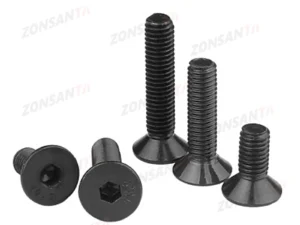 ZONSANTA M2 M2.5 M3 M4 M5 M6 Din7991 Carbon steel Bolt DIY Hexagon Hex Socket Flat Head Countersunk Screw Black Furniture screws