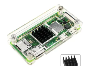 Raspberry Pi Zero 2 W Acrylic Case Transparent Shell with Aluminum Heat Sink for Raspberry Pi Zero 2W