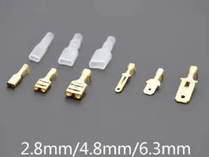 100pcs/50pcs 2.8/4.8/6.3mm  Spade Crimp Terminals Electrical Insulating Sleeve Wire Connector for 22-16 AWG 0.5mm2-1.5mm2