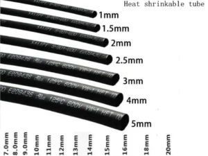 5 /1 METER/LOT BLACK 1mm 1.5mm 2mm 2.5mm 3mm 3.5mm 4mm 5mm 6mm Heat Shrink Tubing Tube