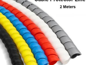 2Meters Spiral Cable Protector Line Organizer Tube Motorcycle Wire Protect Sleeve Flame Retardant Anti-Bite Cover Charger Cable