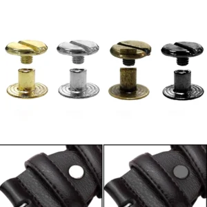 10Pcs Leather Craft Chicago Screws Solid Round Head Nail Studs Rivets Bolt For Luggage Clothes Bag Strap Shoes Belt Decorations