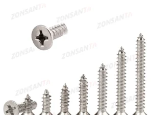 ZONSANTA M1.4 M1.7 M2 M2.3 M2.6 M3 M4 M5 M6 304 Stainless steel Cross recessed countersunk Flat head tapping screws Wood Screw