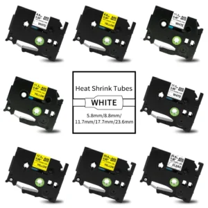 Compatible Brother Heat Shrink Tube Tape HSe-231 HSe-211 HSe-221 HSe-631 for P-touch PT-E550W E300 E500 P750WVP P900 P950W 7600