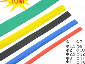 10 Meter 1mm 2mm 2.5mm 3mm 4mm 5mm 6mm Heat Shrink Heat Shrinkable Sleeving Tubing Tube Wrap Wire Kit Insulation Sleeve