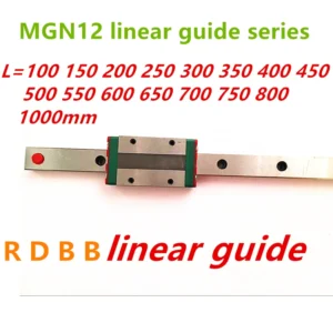 12mm Linear Guide MGN12 100 150 200 250 300 320 350 400 450 500 550 600 700 800 mm +MGN12H or MGN12C block 3d printer CNC