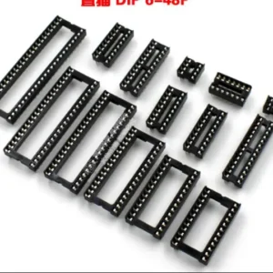 50pcs IC Socket DIP SIP Chip Socket Pin 2.54mm Pitch 6/8/14/16/18/20/24/28Pin 24/28/32/40Pin Wide IC Socket Adapter Solder Type