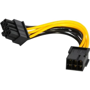 2PCS 6 Pin Feamle To 8 Pin Male PCI Express Power Converter Cable CPU Video Graphics Card 6Pin To 8Pin PCIE Power Cable