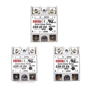 Solid State Relay 12v 24v SSR-10DA SSR-25DA SSR-40DA 10A 25A 40A 3-32V DC TO 24-380V AC SSR 10DA 25DA 40DA Rele Power Supply