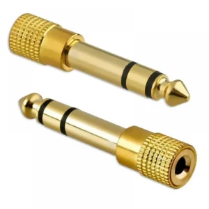 Gold 6.5mm 1/4" Male Plug to 3.5mm 1/8" Female Jack Stereo Headphone Audio Adapter Home Connectors Adapter Microphone Hot Sell