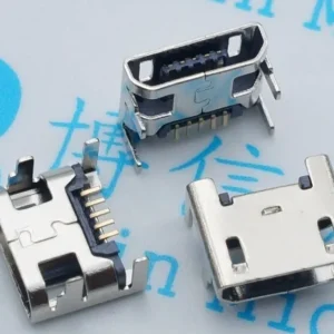50pcs Micro USB Connector 5pin Seat Jack Micro USB DIP4 Legs Four Legs Inserting Plate Seat Mini USB Connector For Mobile Phone