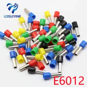 E6012 Tube insulating terminals 6MM2 100PCS/Pack Cable Wire Connector Insulating Crimp Terminal Insulated Connector E-