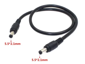 18AWG DC Power Plug 5.5 X 2.1mm Male To 5.5 X 2.1mm Male CCTV Adapter Connector Cable 12V 10A Power Extension Cords 0.5m/1.5m
