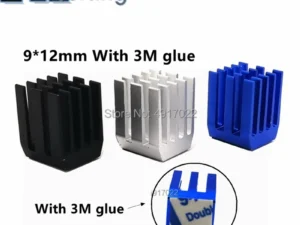 20P 9*9*12mm Aluminum Cooling Heat Sink Chip RAM Radiator Heatsink Cooler Gdstime Aluminum Mini IC Chipset Cooling 9x9x12mm 9*12
