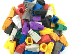 100 Pcs Mixed Color CAT5E CAT6 RJ45 Ethernet Network Cable Strain Relief Boots Cable Connector Plug Cover